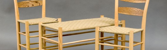 Greenwood Ladderback Chairs and Bench