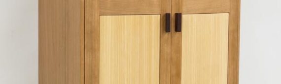 Cherry Bowfront Wall Cabinet