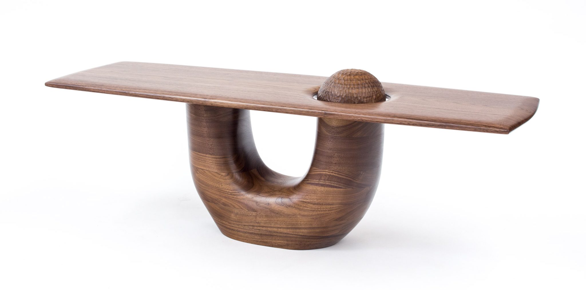 walnut sculpture table