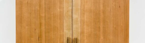 Cherry and Maple Keepsake Cabinet