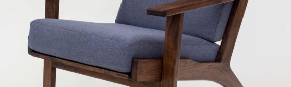 Blue Walnut Lounge Chair