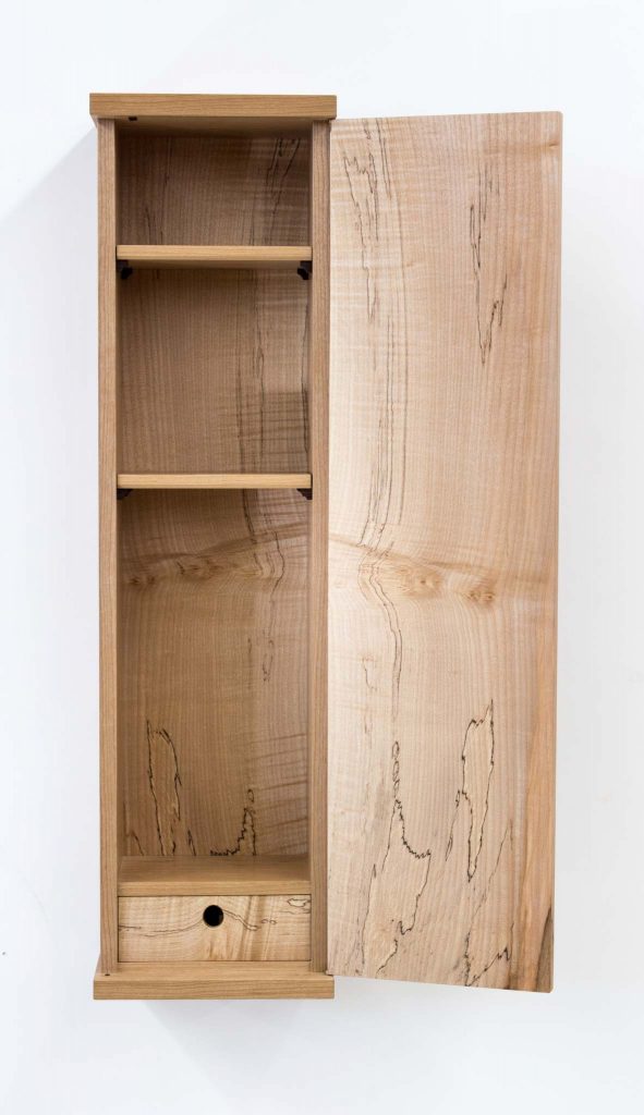 spalted maple wall cabinet