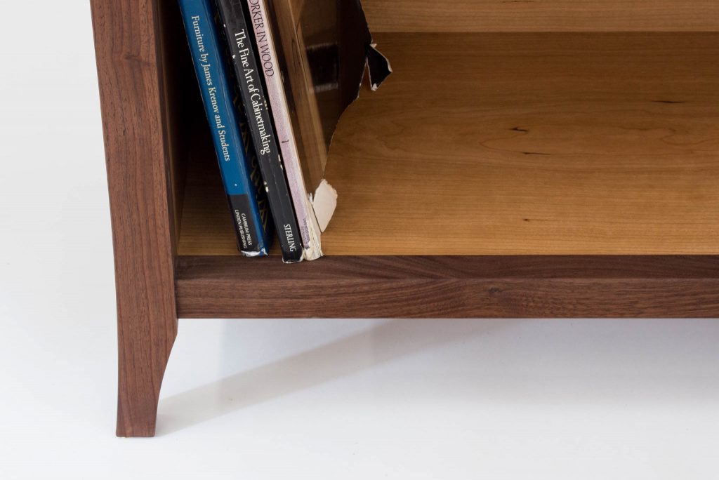 walnut bookcase